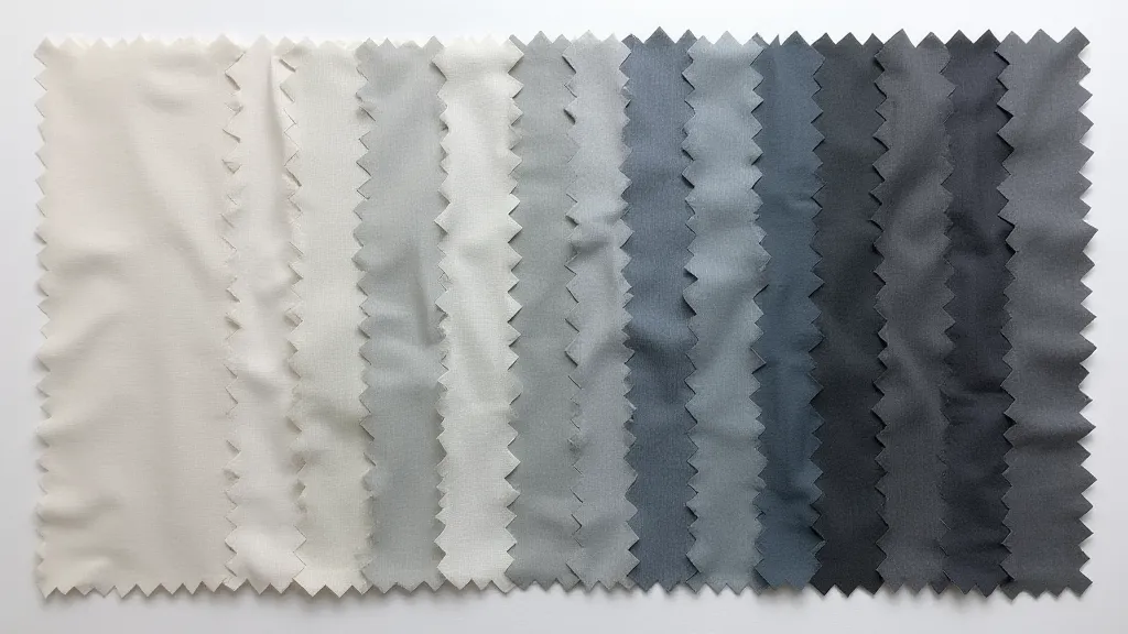 Variety of gray fabric swatches