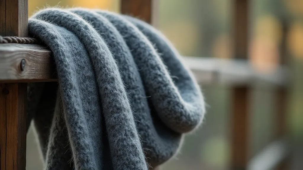 Gray wool scarf texture