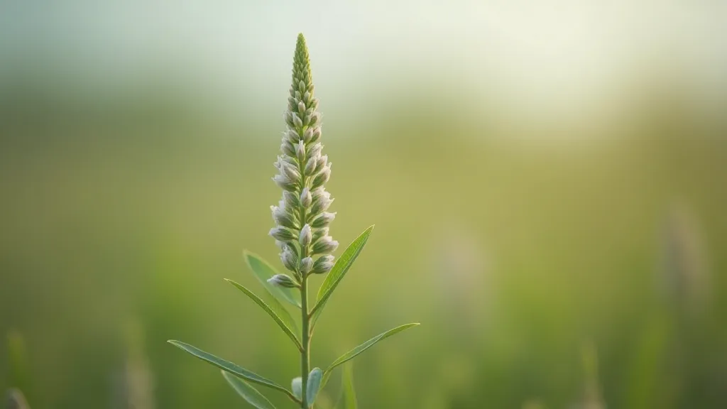Mullein plant in a field