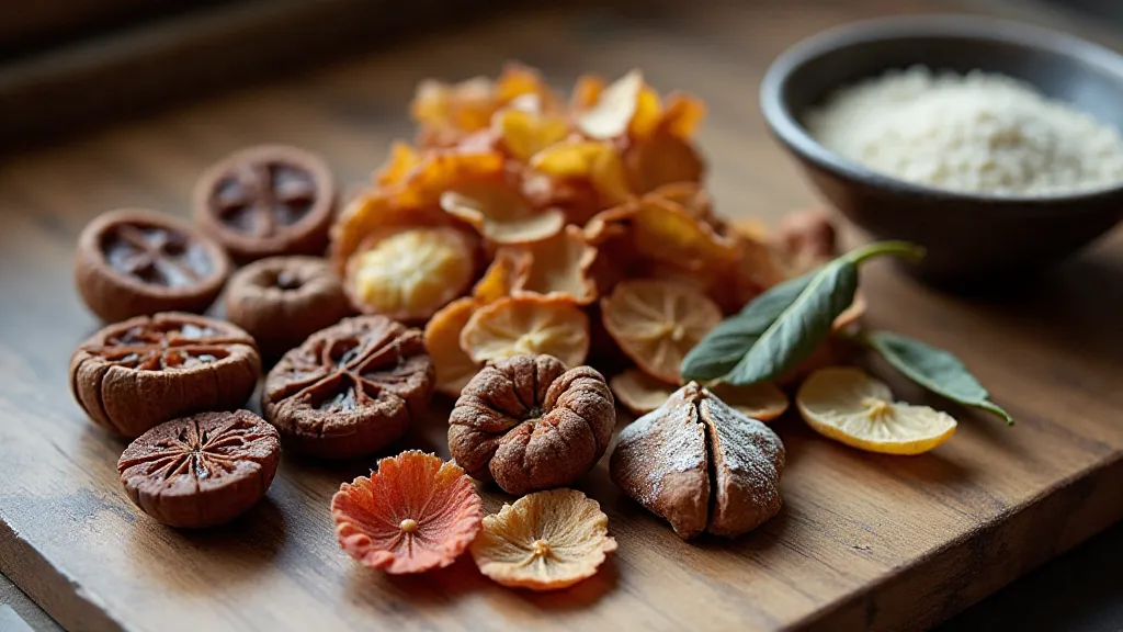 Dried natural dye materials