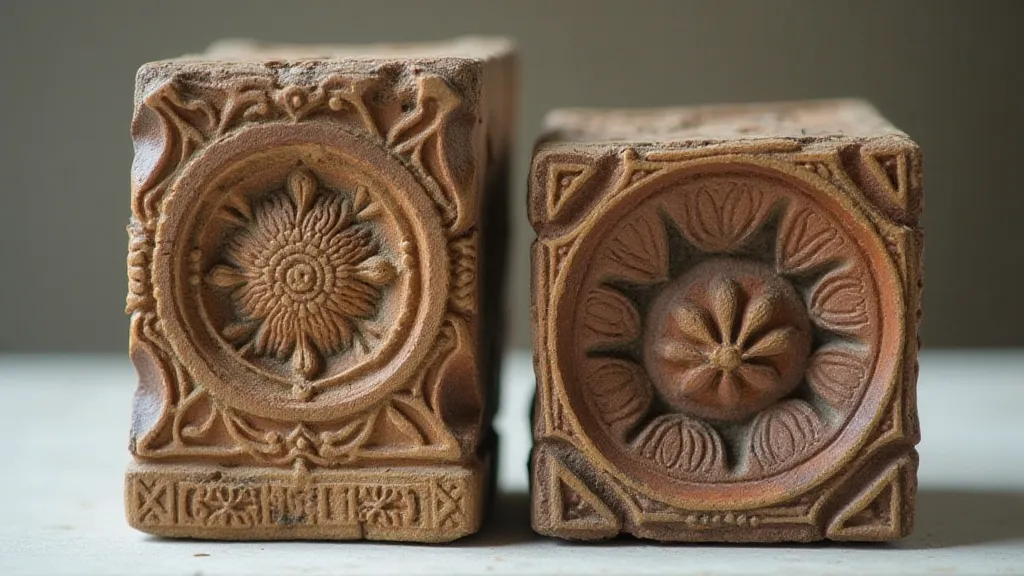 Antique textile printing blocks