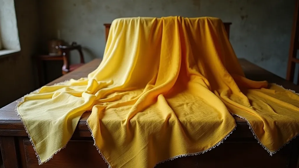 Antique saffron-dyed silk scarves